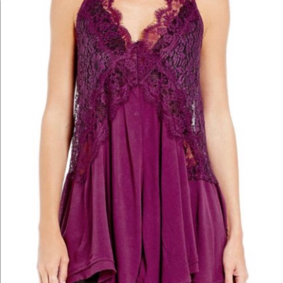 Free People NWT plum Tell Tale sleeveless tunic - Picture 3 of 5